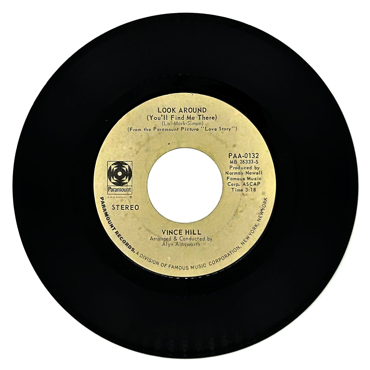 Vince Hill : LOOK AROUND (YOU'LL FIND ME THERE)/ IN EVERY CORNER OF MY WORLD