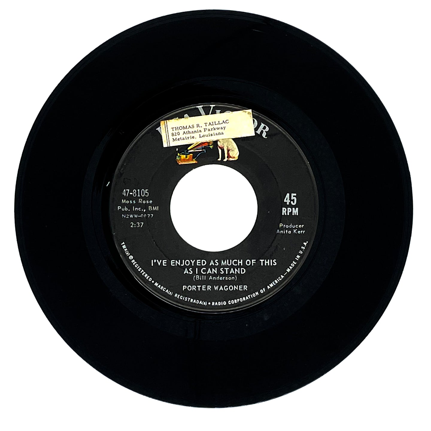 Porter Wagoner : I'VE ENJOYED AS MUCH OF THIS AS I CAN STAND/ ONE WAY TICKET TO THE BLUES