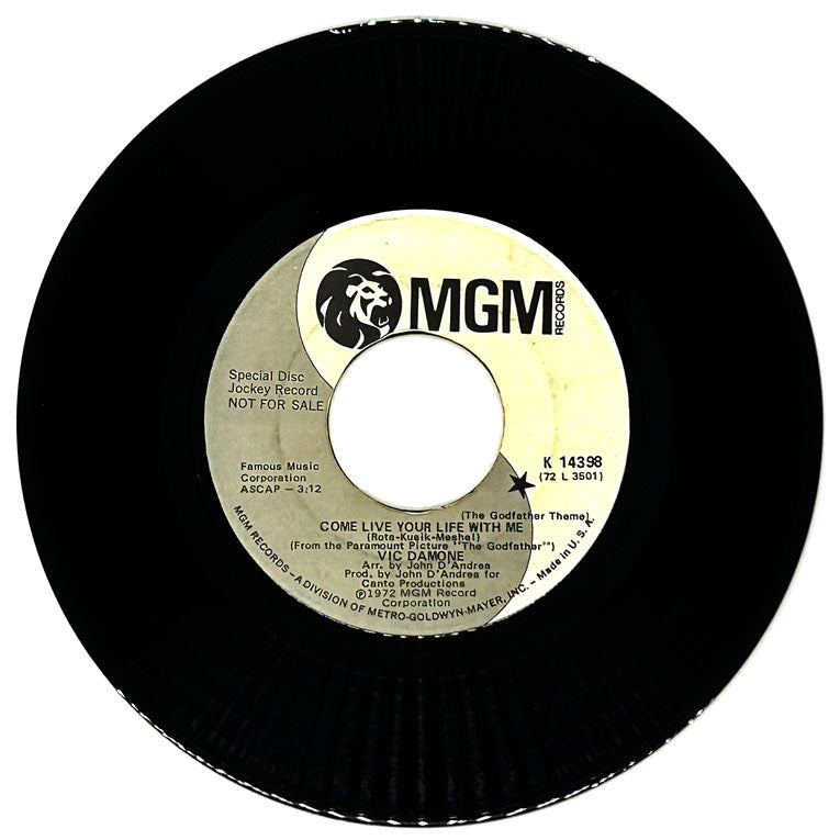 Vic Damone : COME LIVE YOUR LIFE WITH ME/ TOMORROW BELONGS TO THE CHILDREN