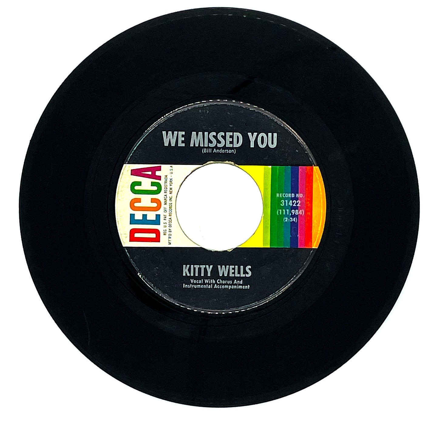Kitty Wells : WE MISSED YOU/ WICKED WORLD