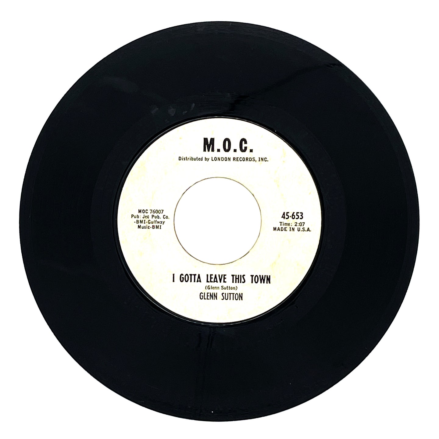 Glenn Sutton : I GOTTA LEAVE THIS TOWN/ Murry Kellum : LONG TALL TEXAN
