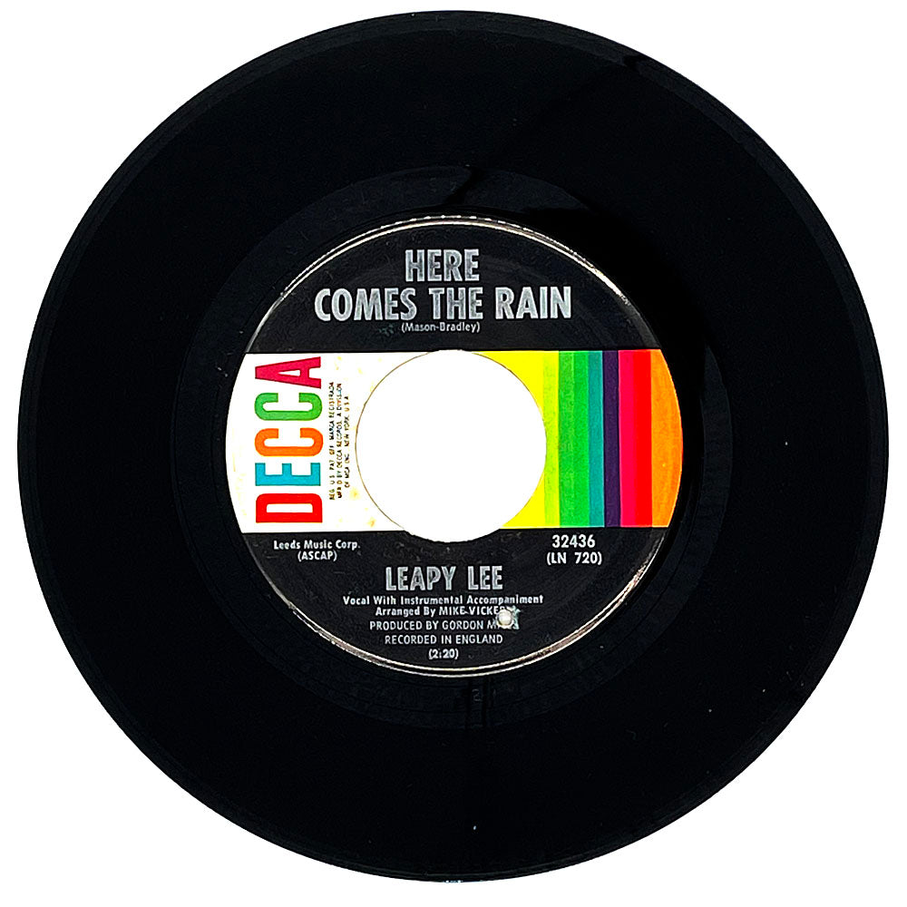 Leapy Lee : HERE COMES THE RAIN/ I'M GONNA SEND MY LOVE
