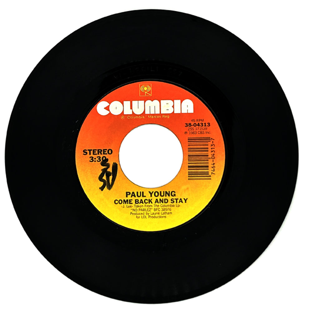 Paul Young : COME BACK AND STAY/ YOURS