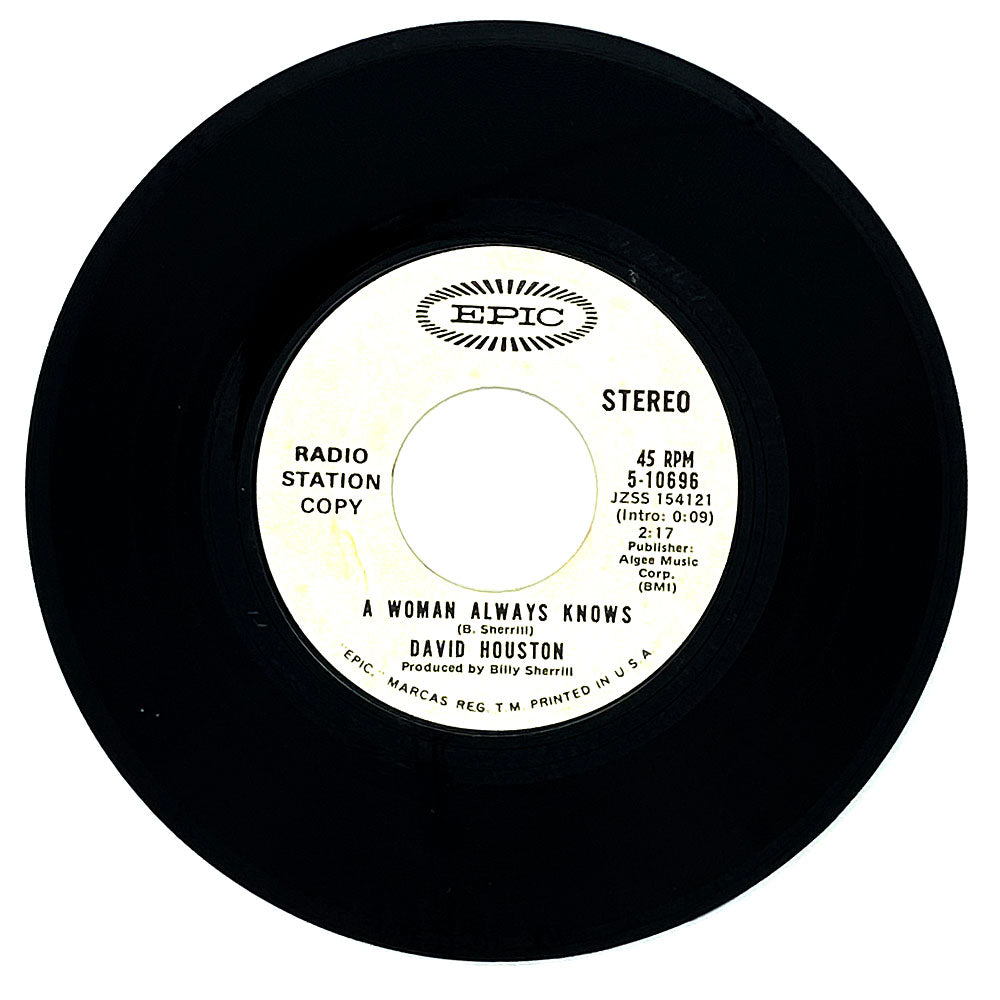 David Houston : A WOMAN ALWAYS KNOWS/ A WOMAN ALWAYS KNOWS