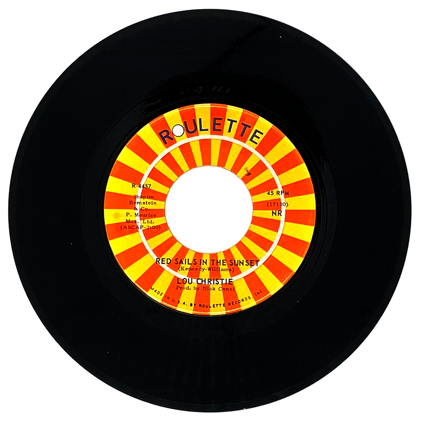 Lou Christie : RED SAILS IN THE SUNSET/ THE GYPSY CRIED