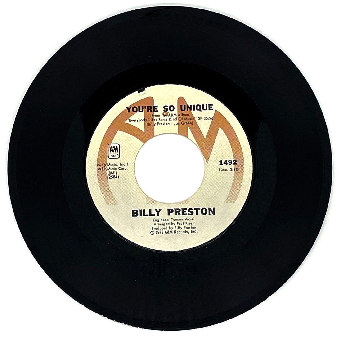 Billy Preston : YOU'RE SO UNIQUE/ HOW LONG HAS THE TRAIN BEEN GONE