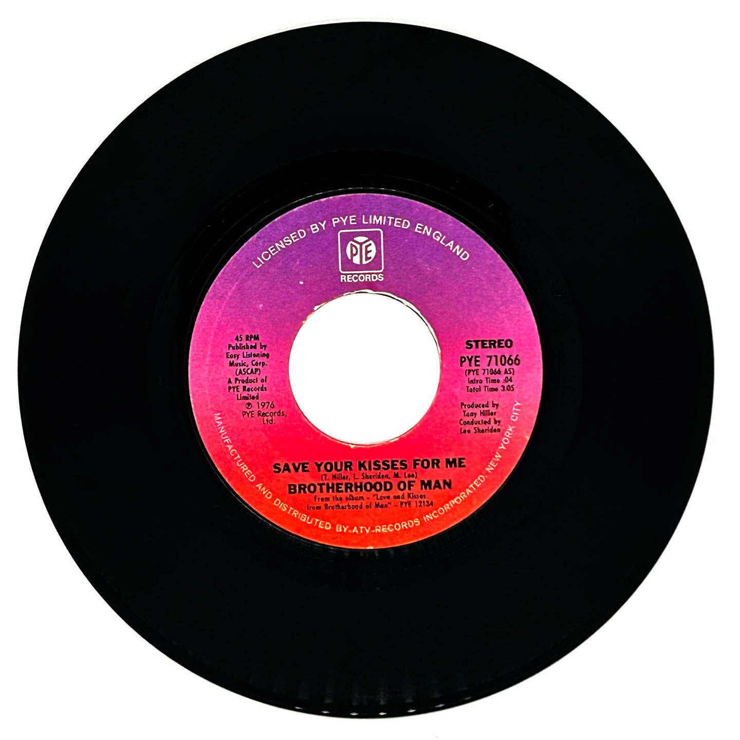 Brotherhood Of Man : SAVE YOUR KISSES FOR ME/ LET'S LOVE TOGETHER