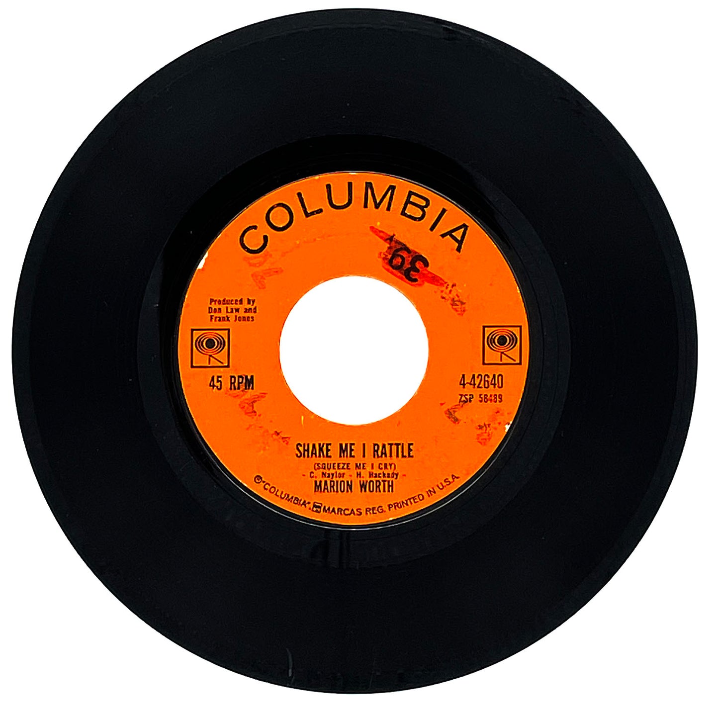 Marion Worth : SHAKE ME I RATTLE (SQUEEZE ME I CRY)/ TENNESSEE TEARDROPS