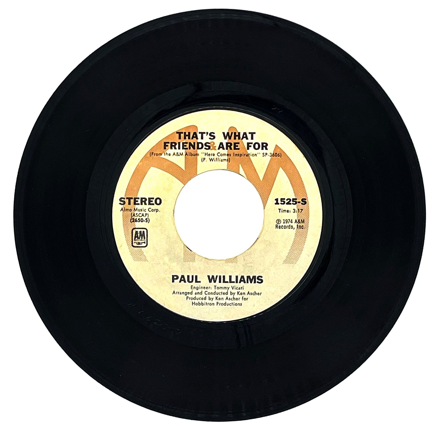 Paul Williams : THAT'S WHAT FRIENDS ARE FOR/ DREAM AWAY
