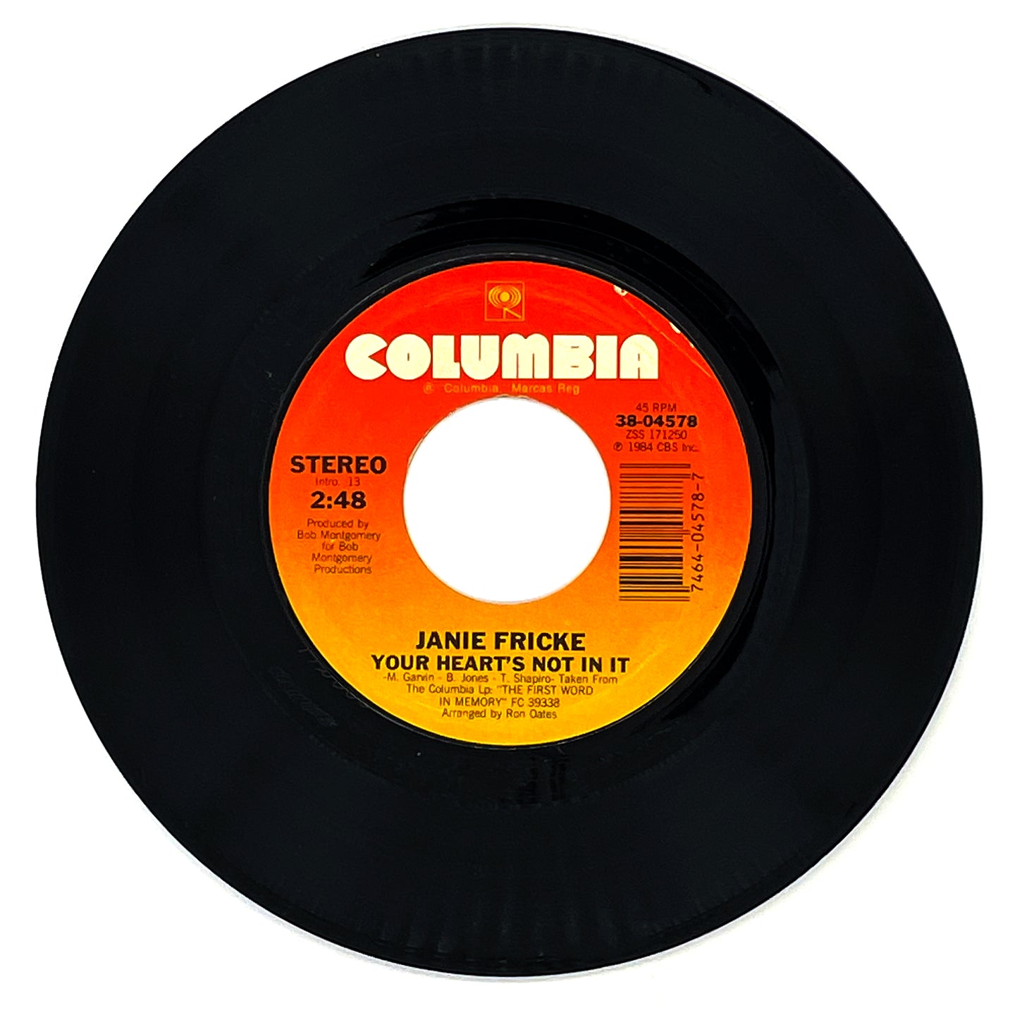 Janie Fricke : YOUR HEART'S NOT IN IT/ TAKE IT FROM THE TOP