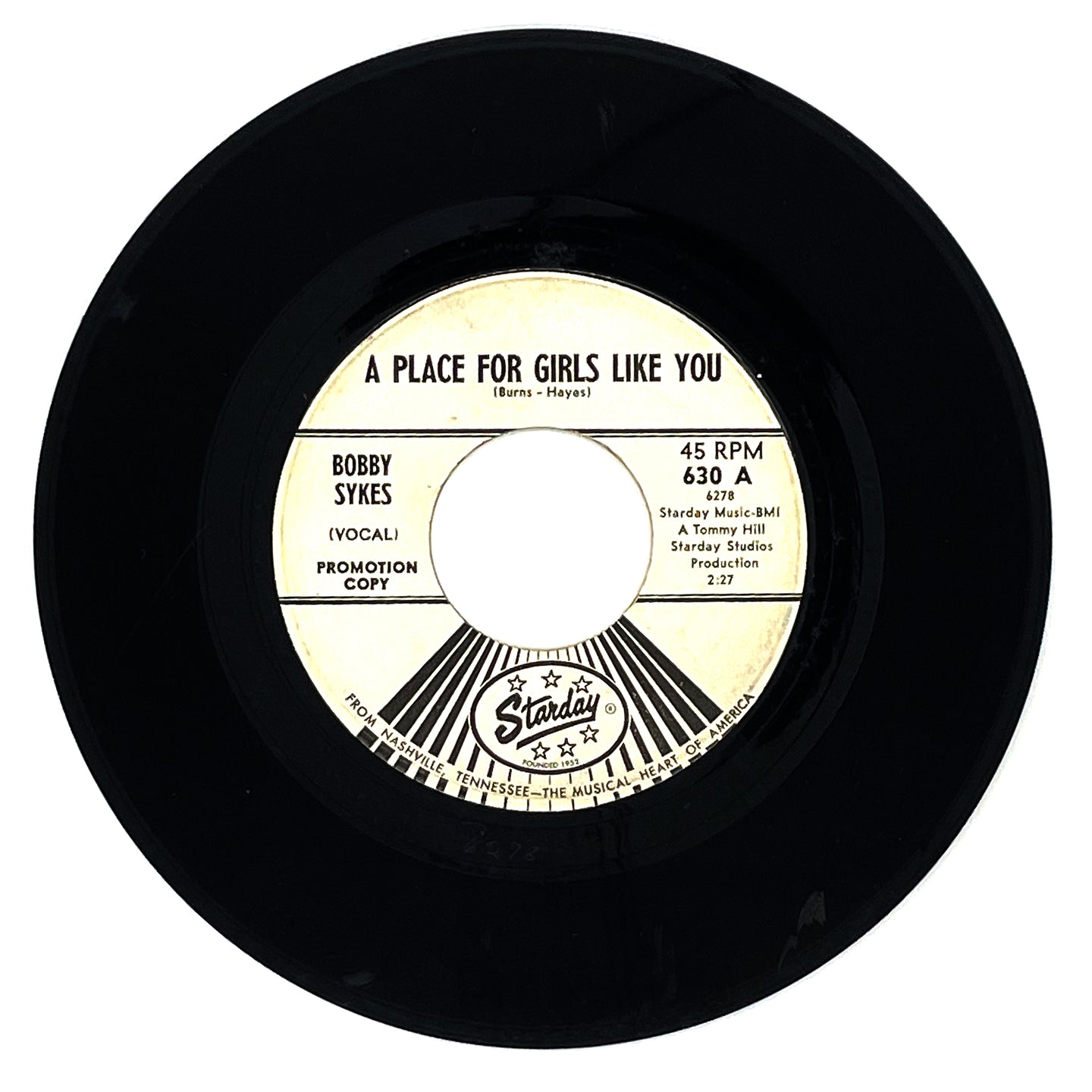 Bobby Sykes : A PLACE FOR GIRLS LIKE YOU/ RUN, JOHNNY, RUN