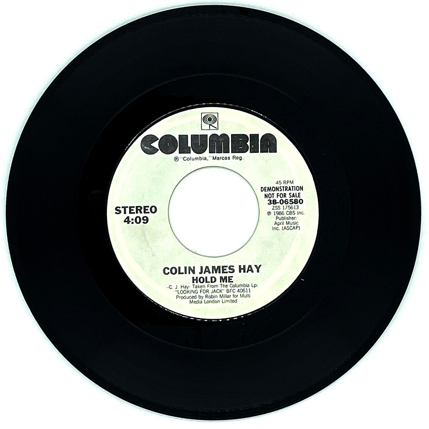 Colin James Hay : HOLD ME/ HOLD ME