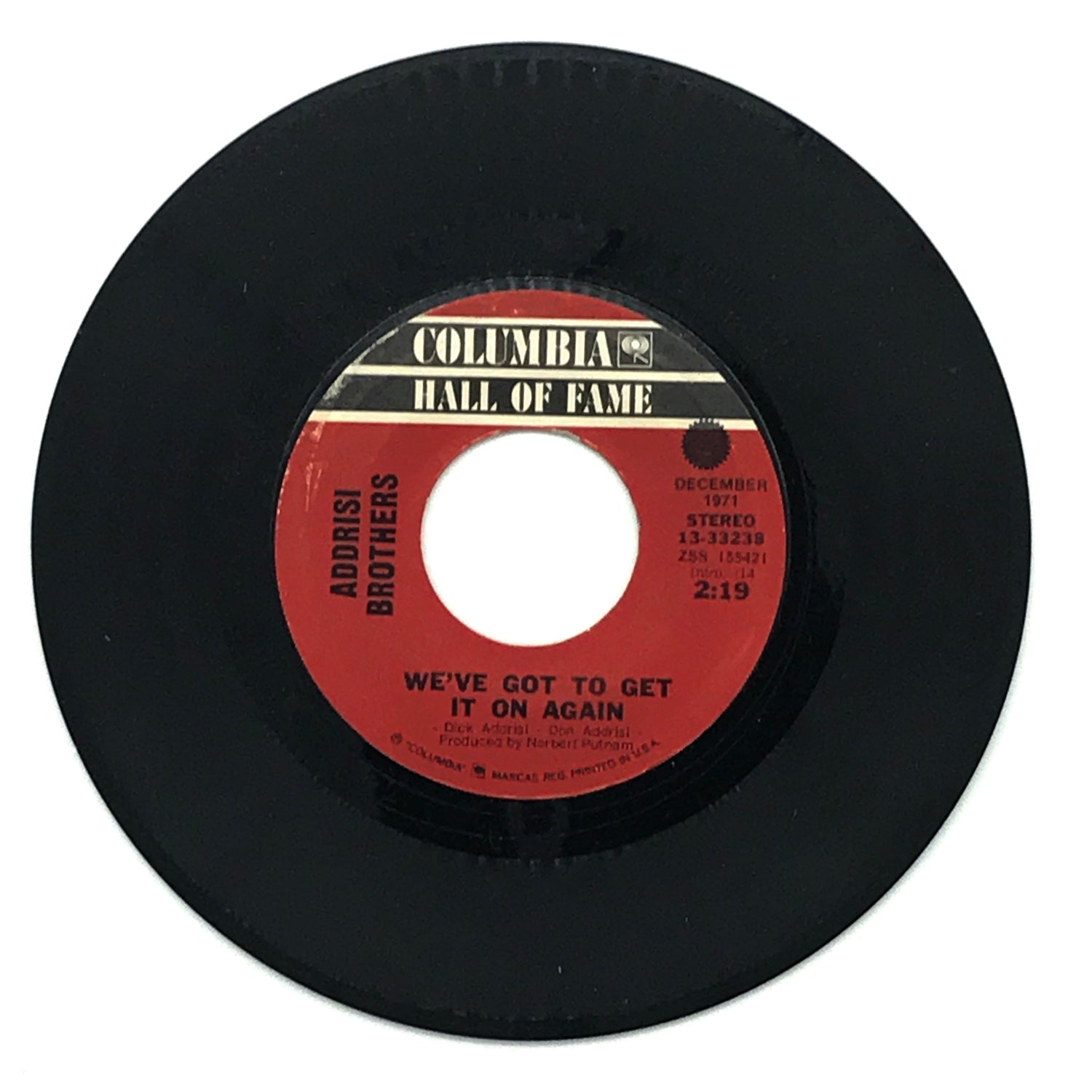 Addrisi Brothers : WE'VE GOT TO GET IT ON AGAIN/ I CAN COUNT ON YOU