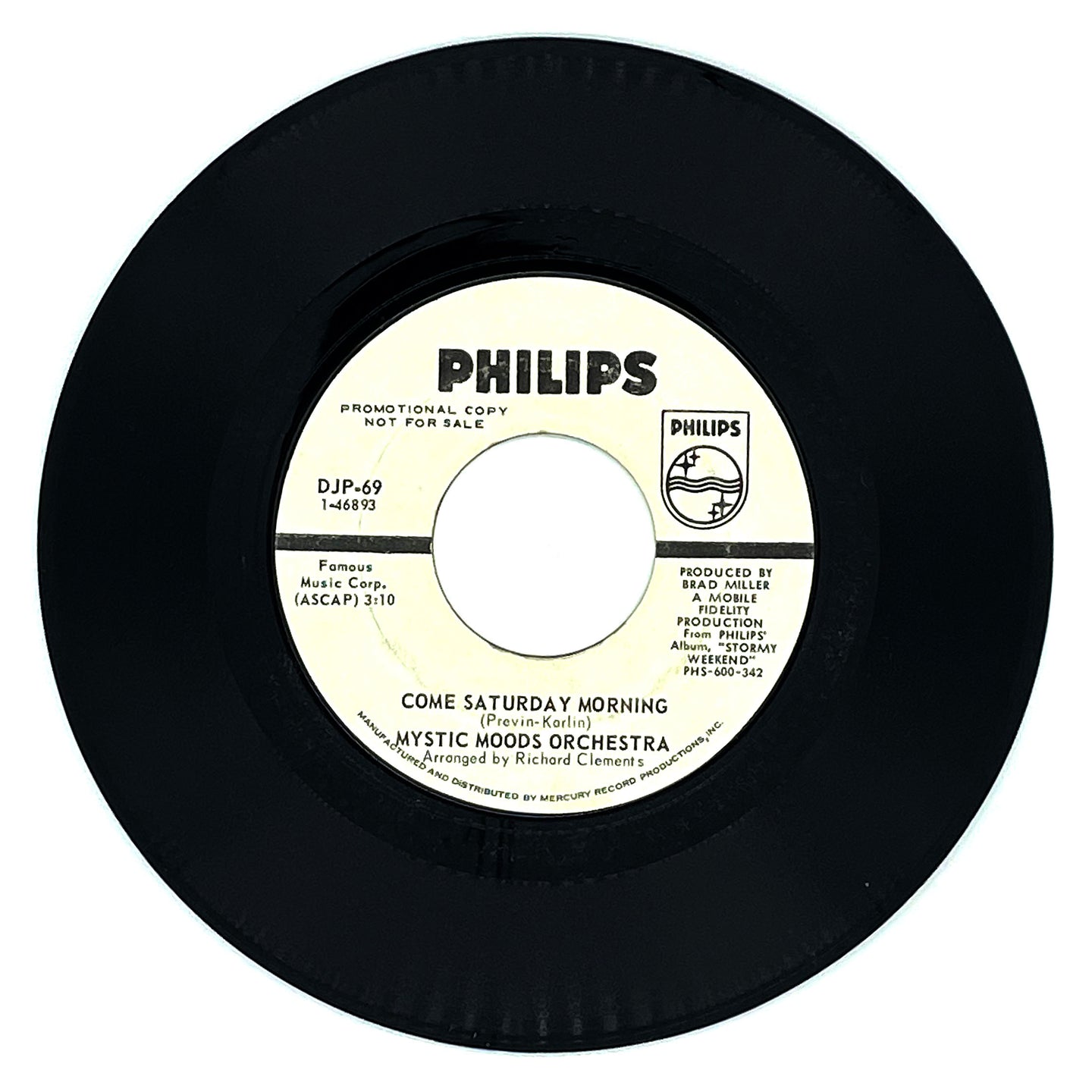 Mystic Moods Orchestra : COME SATURDAY MORNING/ LOVERS LULLABY