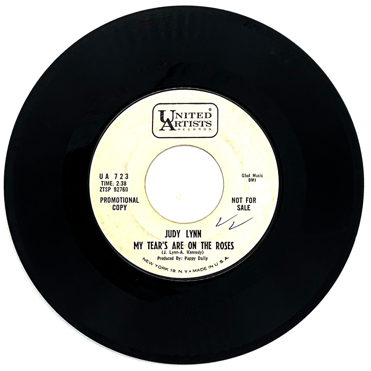 Judy Lynn : MY TEAR'S ARE ON THE ROSES/ ALMOST OUT OF HAND