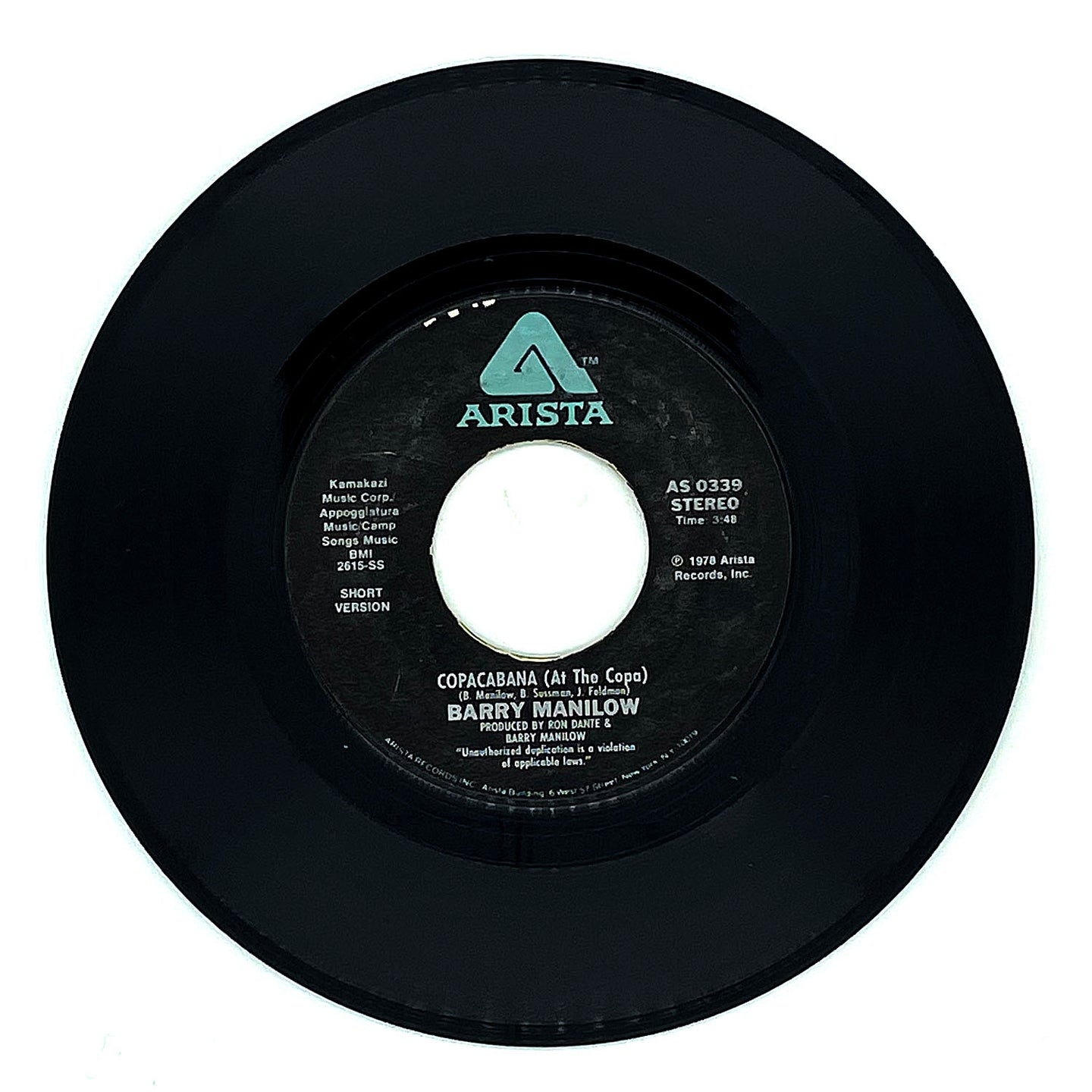 Barry Manilow : COPACABANA (AT THE COPA) SHORT VERSION/ COPACABANA (AT THE COPA) LONG VERSION