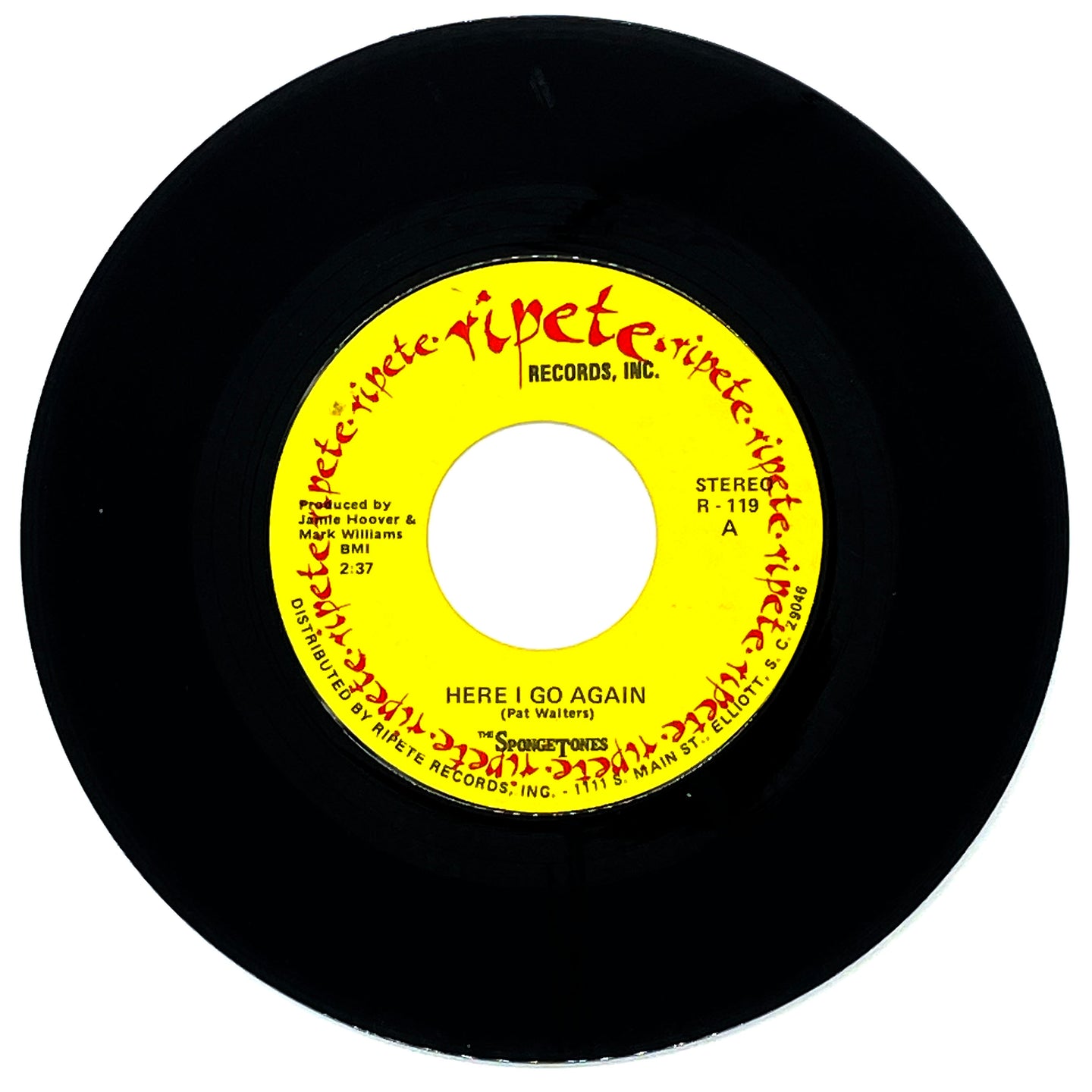 Spongetones, The : HERE I GO AGAIN/ HE GOES OUT WITH EVERYBODY