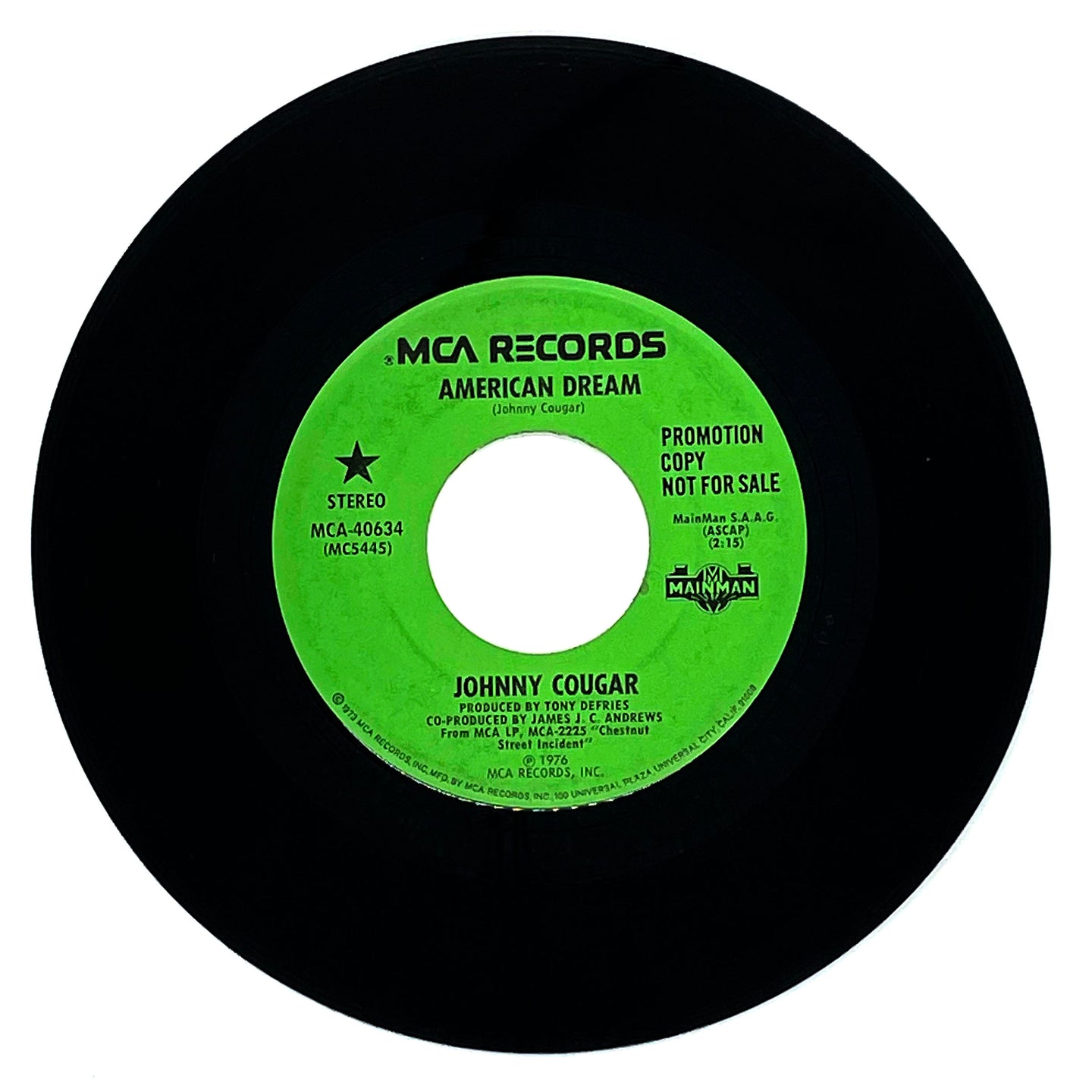 Johnny Cougar : AMERICAN DREAM/ OH, PRETTY WOMAN