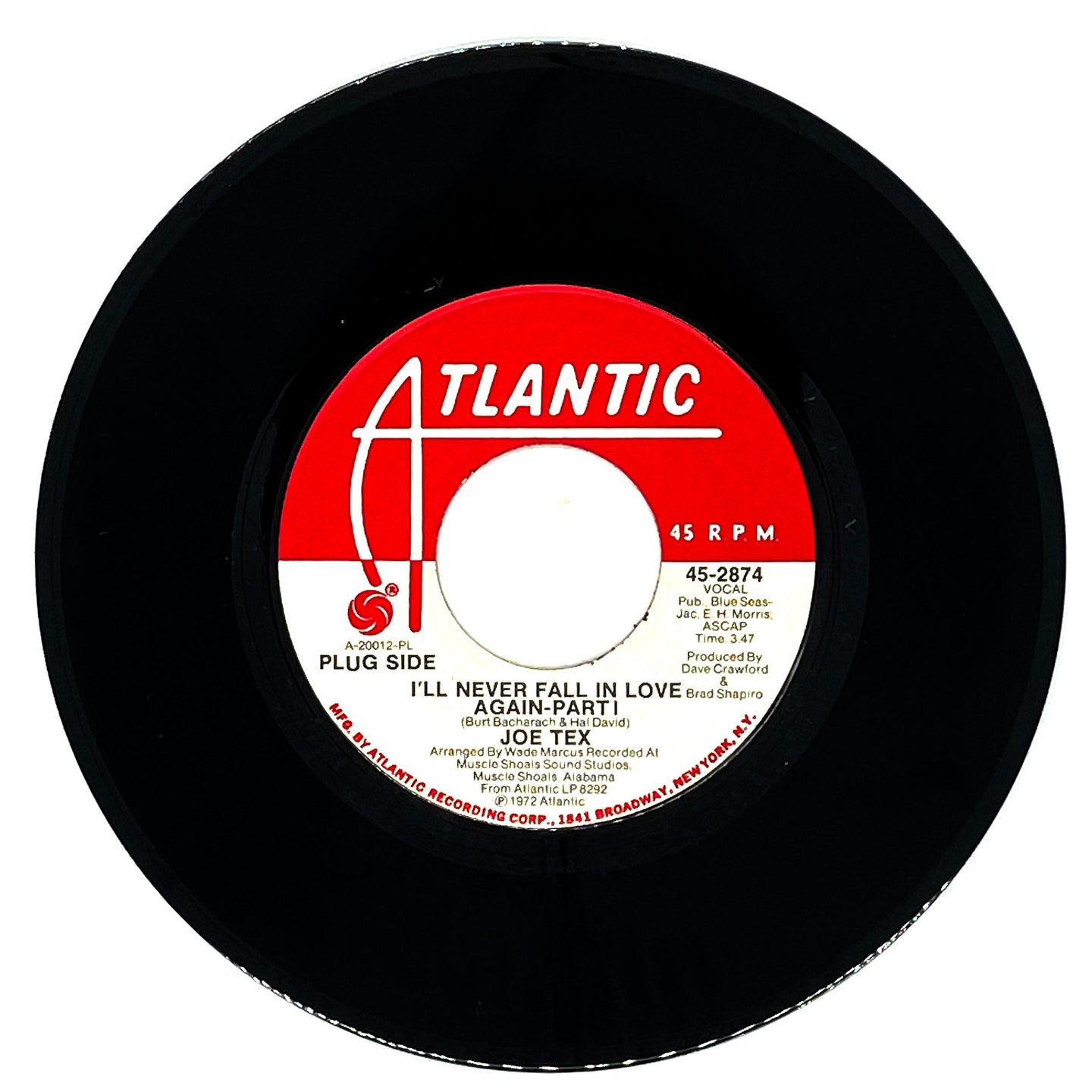 Joe Tex : I'LL NEVER FALL IN LOVE AGAIN - PART I/  I'LL NEVER FALL IN LOVE AGAIN - PART II