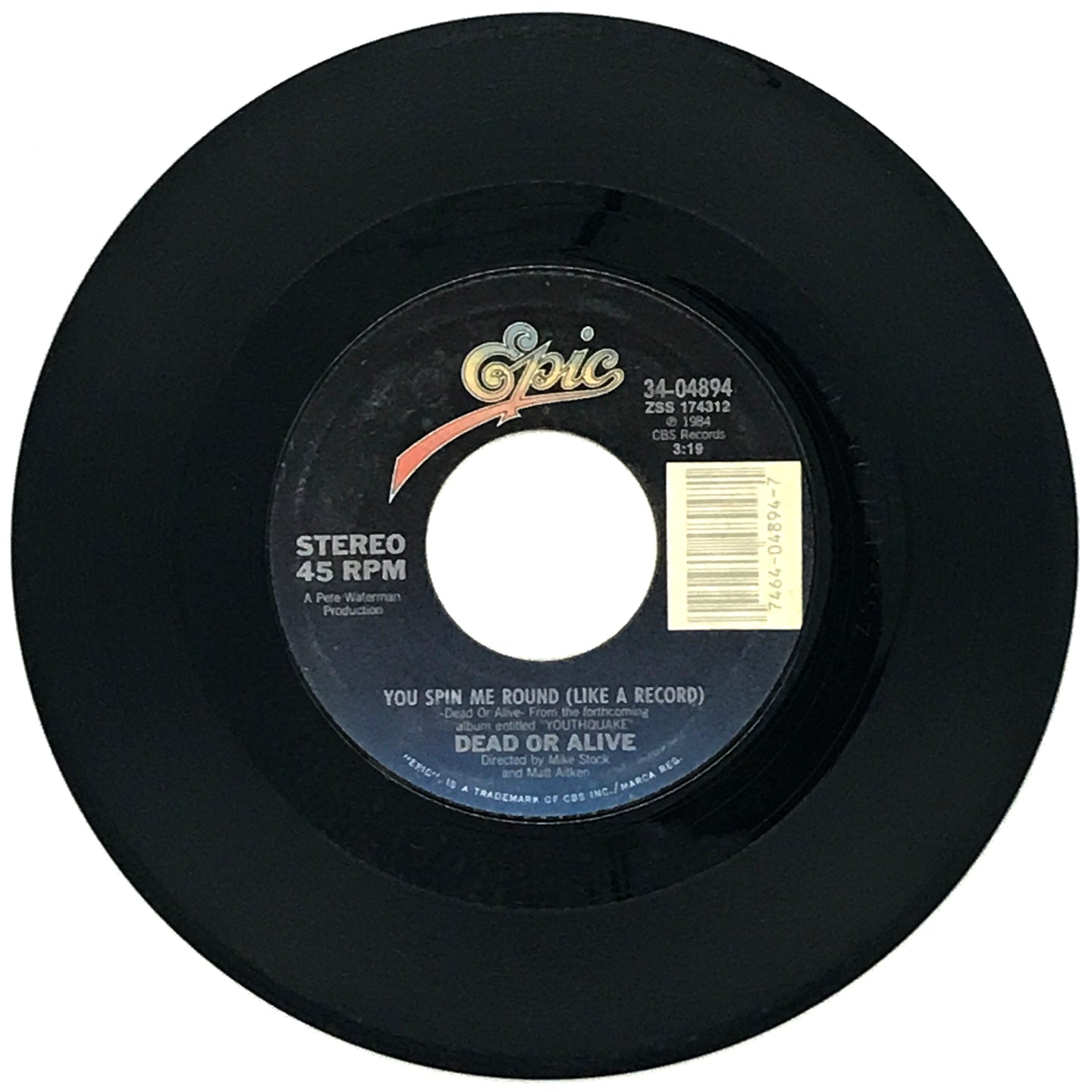 Dead Or Alive : YOU SPIN ME ROUND (LIKE A RECORD)/ MISTY CIRCLES