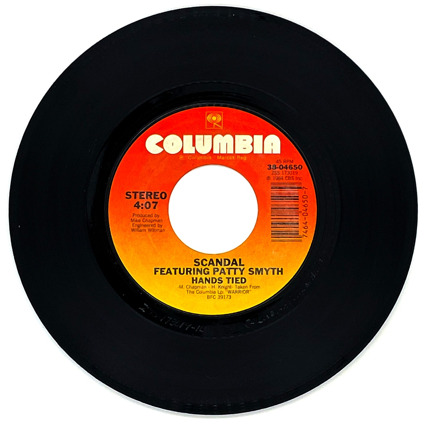 Scandal Feat. Patty Smith : HANDS TIED/ MAYBE WE WENT TOO FAR