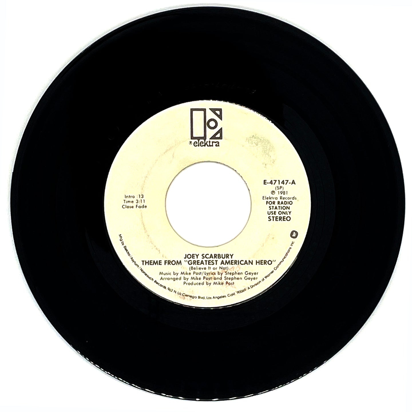Joey Scarbury : THEME FROM GREATEST AMERICAN HERO/ THEME FROM GREATEST AMERICAN HERO