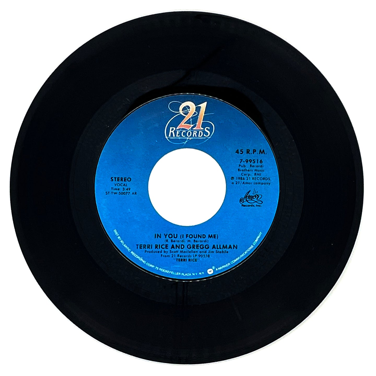 Terri Rice and Gregg Allman : IN YOU (I FOUND ME)/ Terri Rice : RECKLESS ROMANTIC