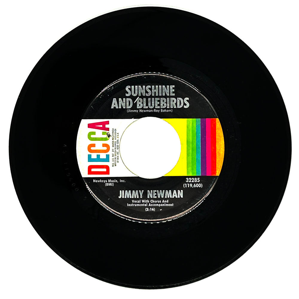 Jimmy Newman : SUNSHINE AND BLUEBIRDS/ I'M SORRY LETTERS