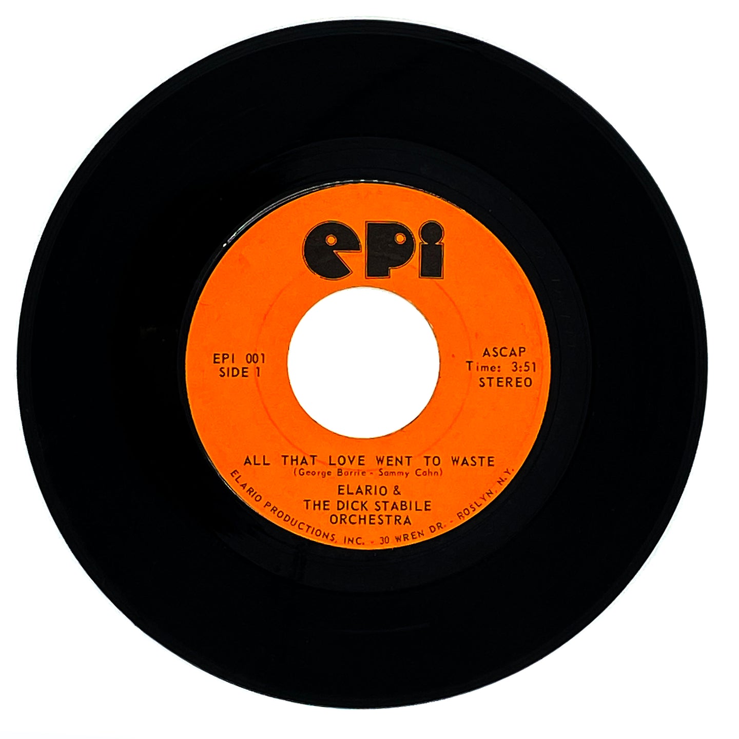 Elario & The Dick Stabile Orchestra : ALL THAT LOVE WENT TO WASTE/ WILLINGLY