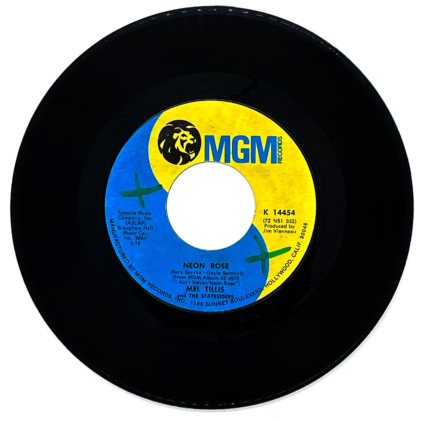 Mel Tillis And The Statesiders : NEON ROSE/ IT'S MY LOVE (AND I'M GONNA GIVE IT)