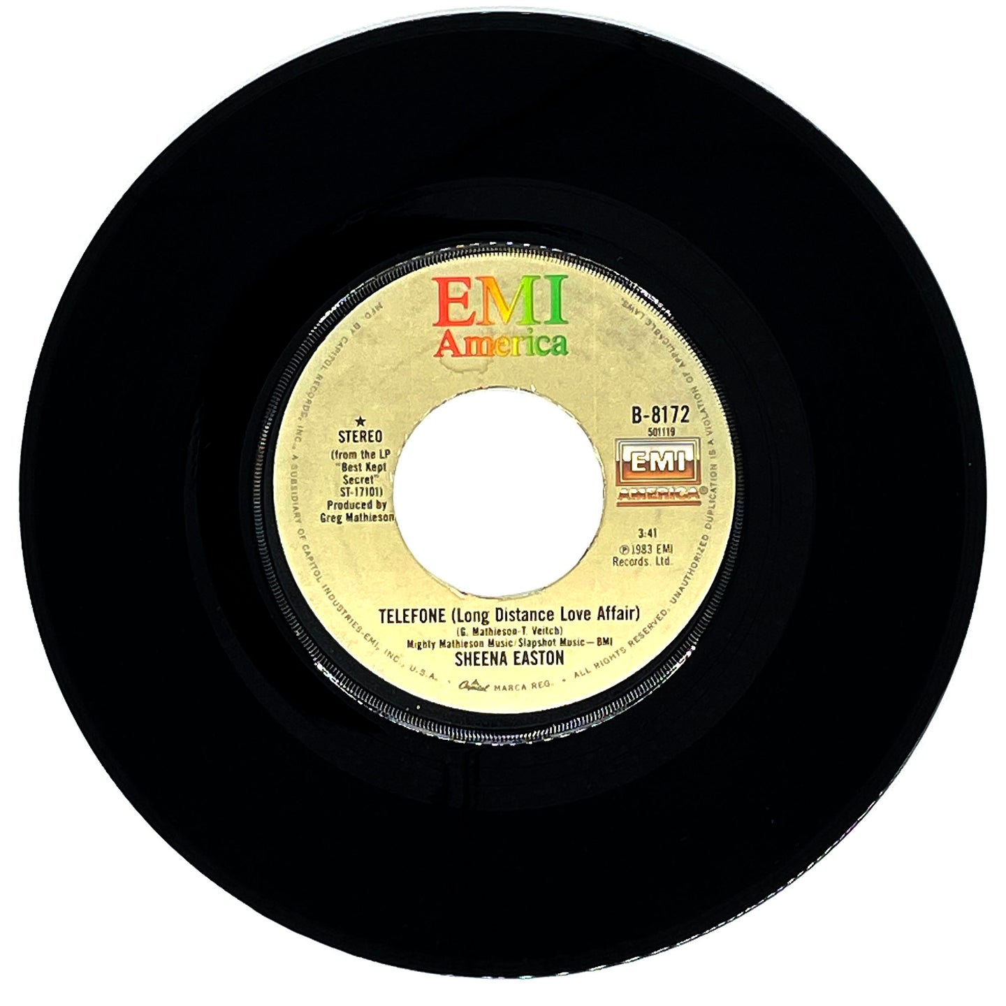 Sheena Easton : TELEFONE (LONG DISTANCE LOVE AFFAIR)/ WISH YOU WERE HERE TONIGHT