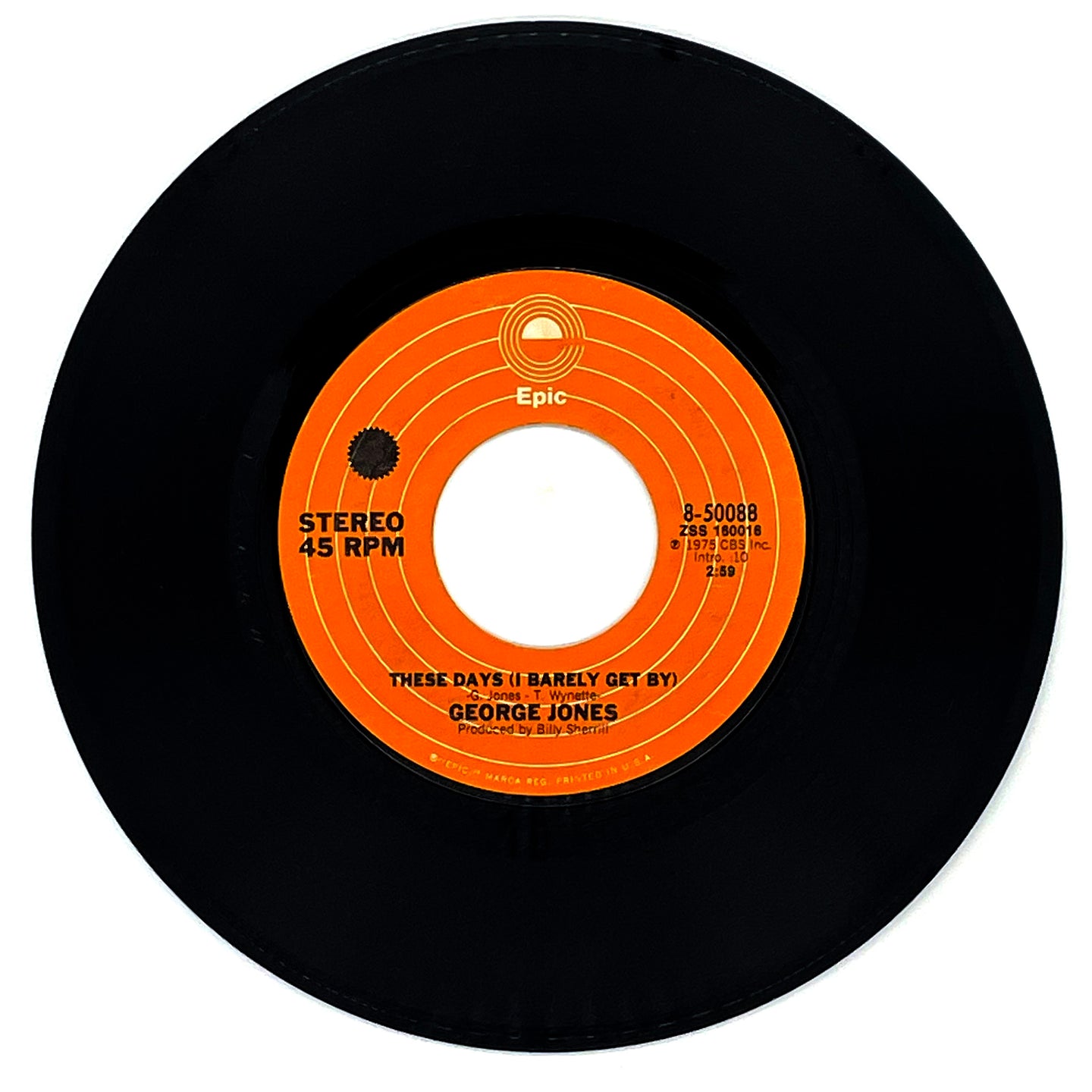 George Jones : THESE DAYS (I BARELY GET BY)/ BABY, THERE'S NOTHING LIKE YOU