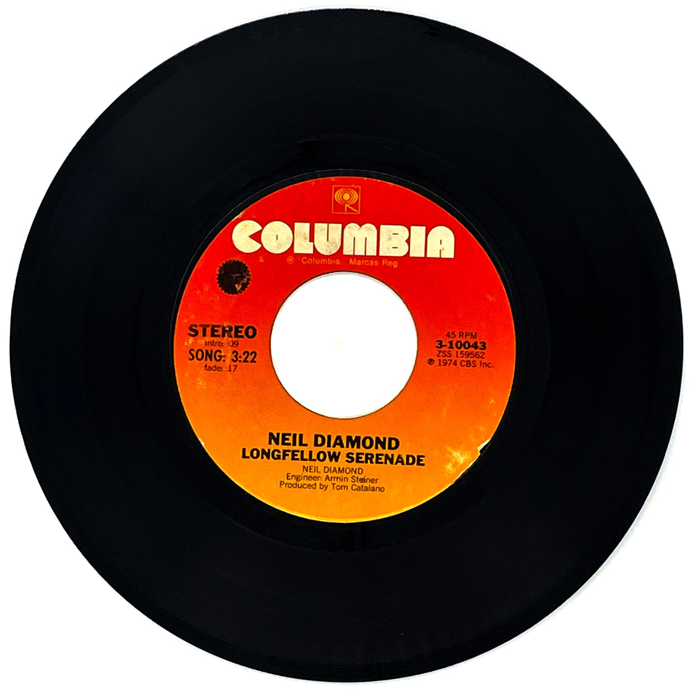 Neil Diamond : LONGFELLOW SERENADE/ ROSEMARY'S WINE