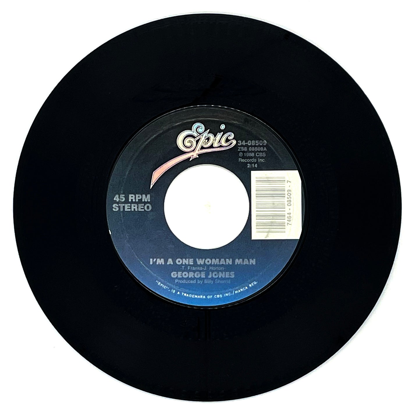 George Jones : I'M A ONE WOMAN MAN/ PRETTY LITTLE LADY FROM BEAUMONT TEXAS