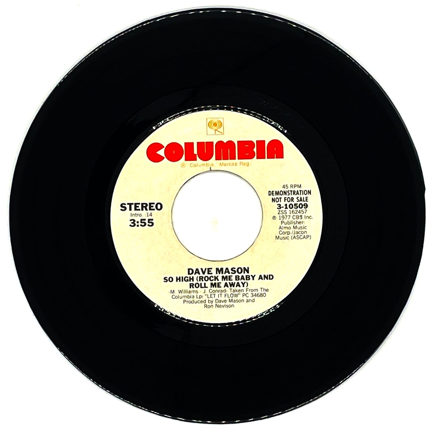 Dave Mason : SO HIGH (ROCK ME BABY AND ROLL ME AWAY)/ SO HIGH (ROCK ME BABY AND ROLL ME AWAY)