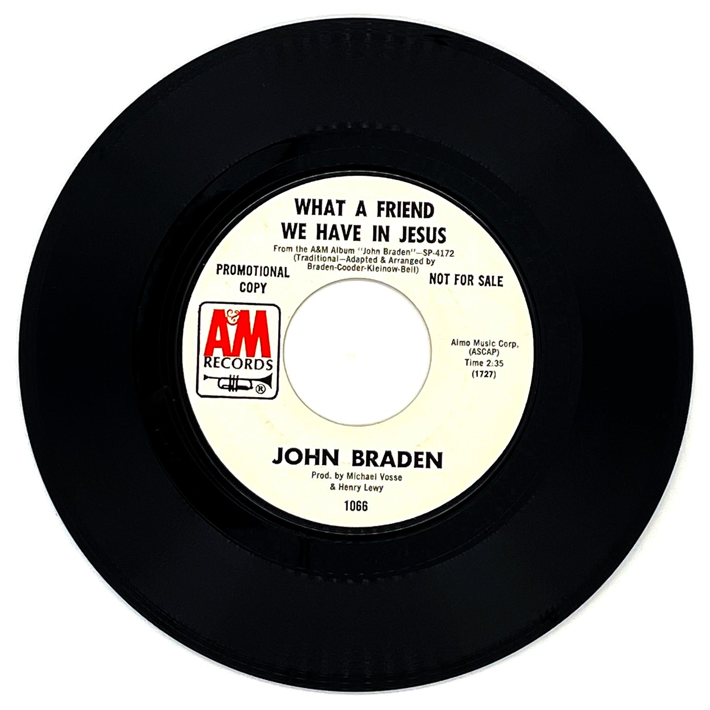 John Braden : WHAT A FRIEND WE HAVE IN JESUS/ HAND ME DOWN MAN