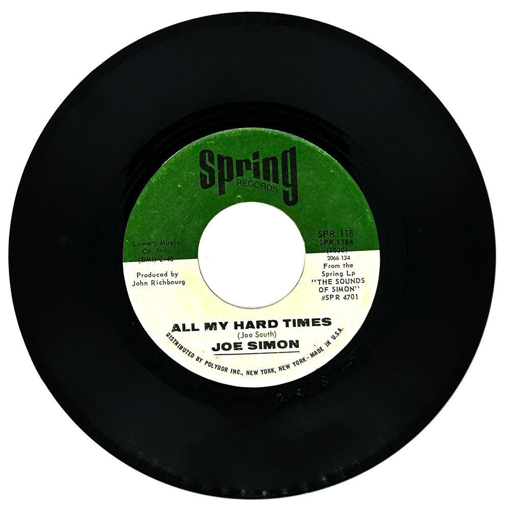 Joe Simon : ALL MY HARD TIMES/ GEORGIA BLUE
