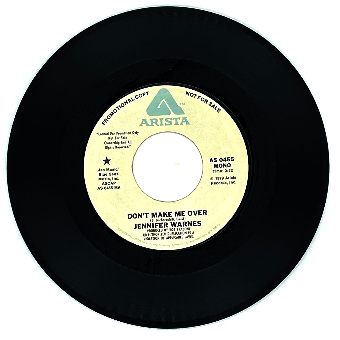 Jennifer Warnes : DON'T MAKE ME OVER/ DON'T MAKE ME OVER