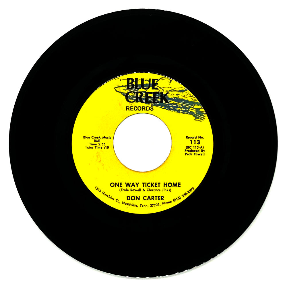 Don Carter : ONE WAY TICKET HOME/ WHAT SHE MEANS TO ME