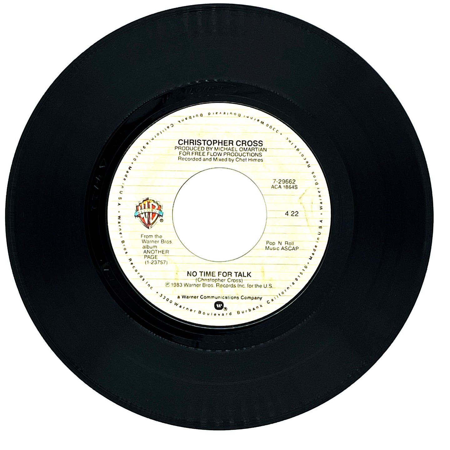 Christopher Cross : NO TIME TO TALK/ WORDS OF WISDOM