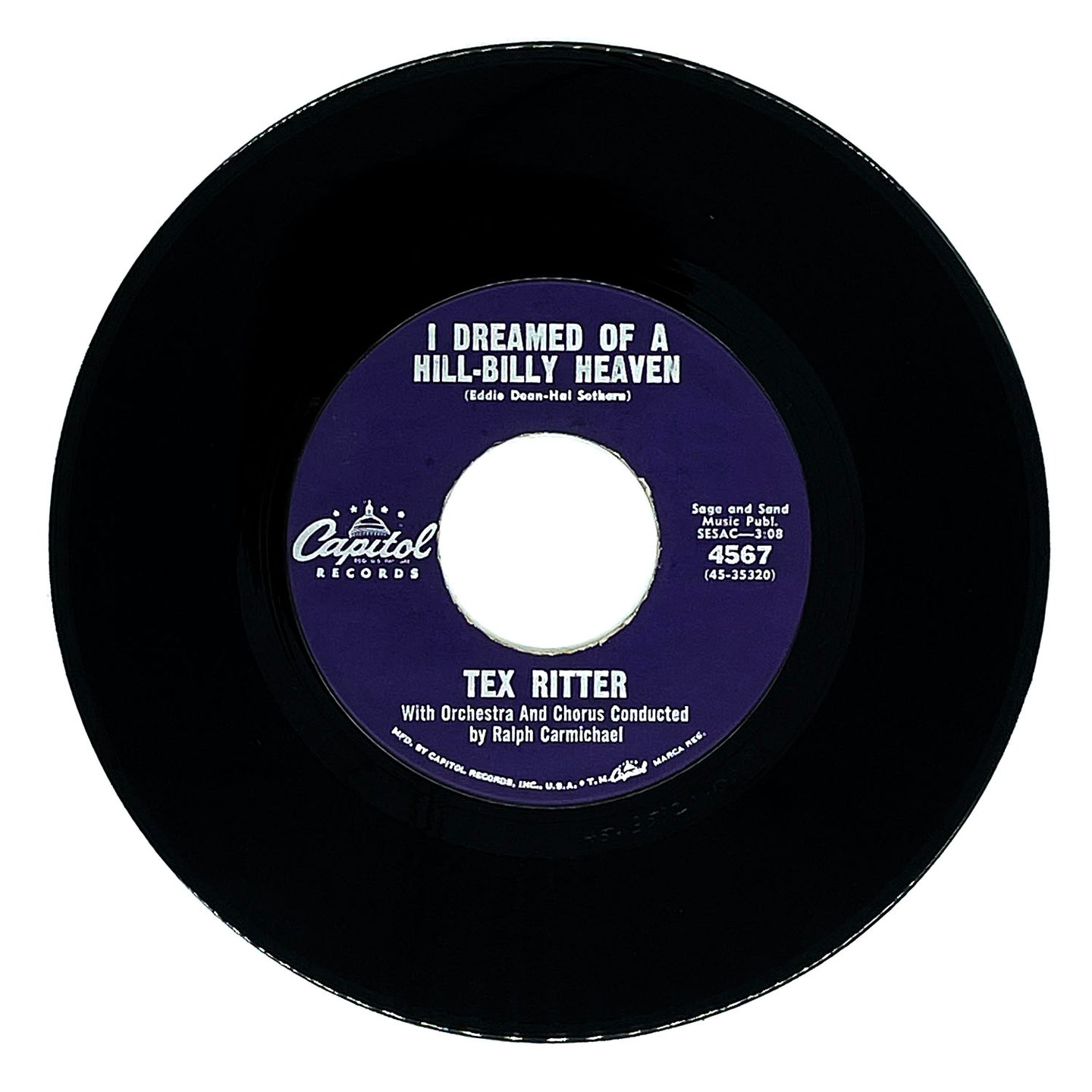 Tex Ritter : I DREAMED OF A HILL-BILLY HEAVEN/ THE WIND AND THE TREE