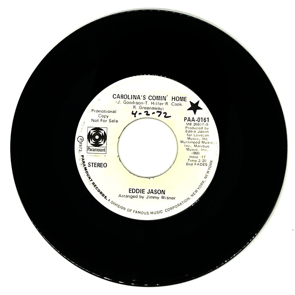 Eddie Jason : CAROLINA'S COMIN' HOME/ GIVE A LITTLE LAUGHTER