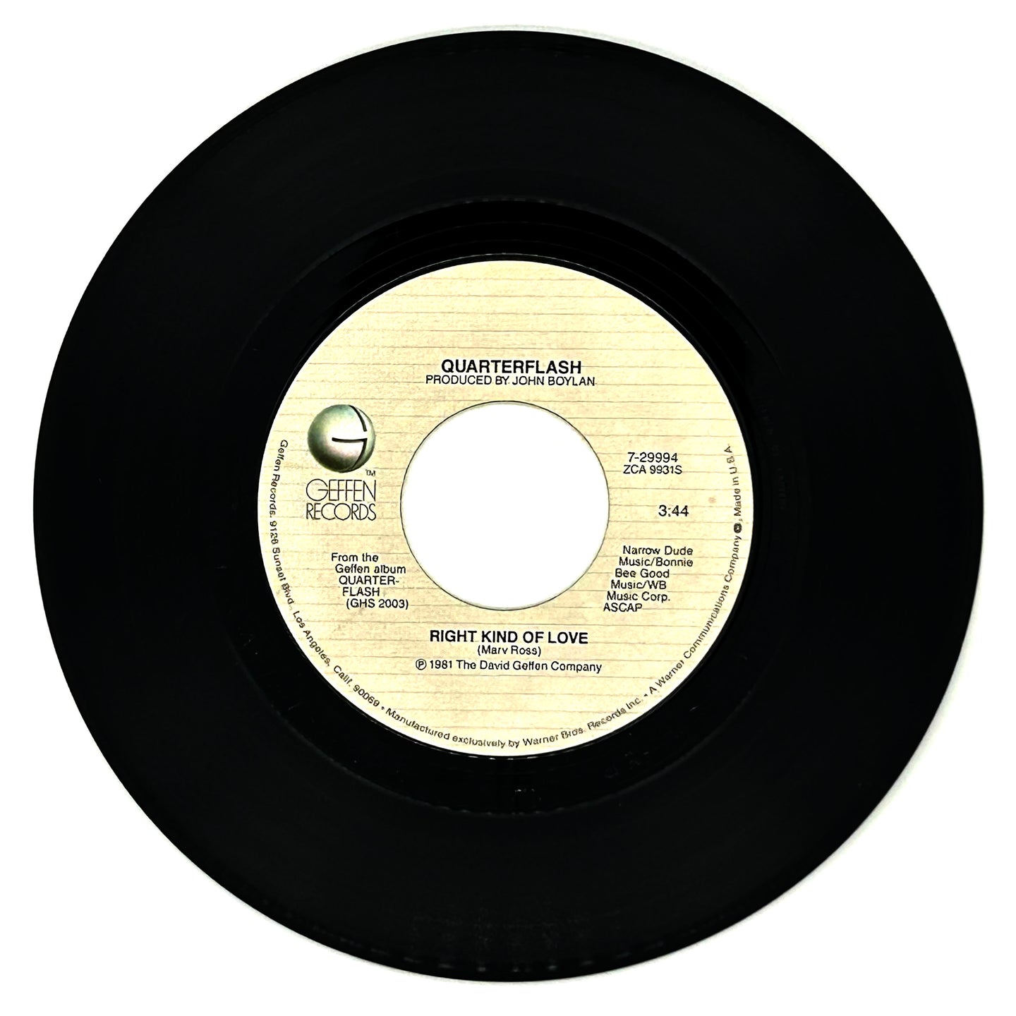 Quarterflash : RIGHT KIND OF LOVE/ YOU'RE HOLDING ME BACK