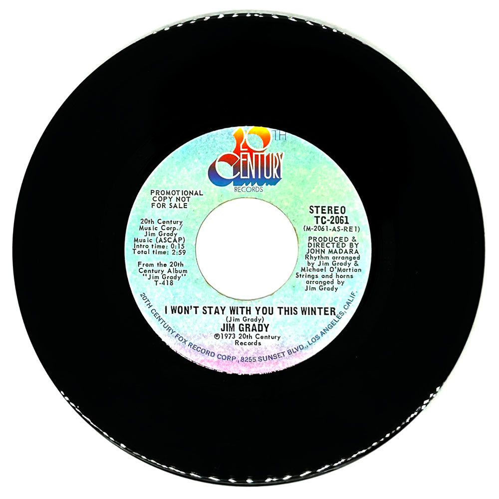 Jim Grady : I WON'T STAY WITH YOU THIS WINTER/ I WON'T STAY WITH YOU THIS WINTER