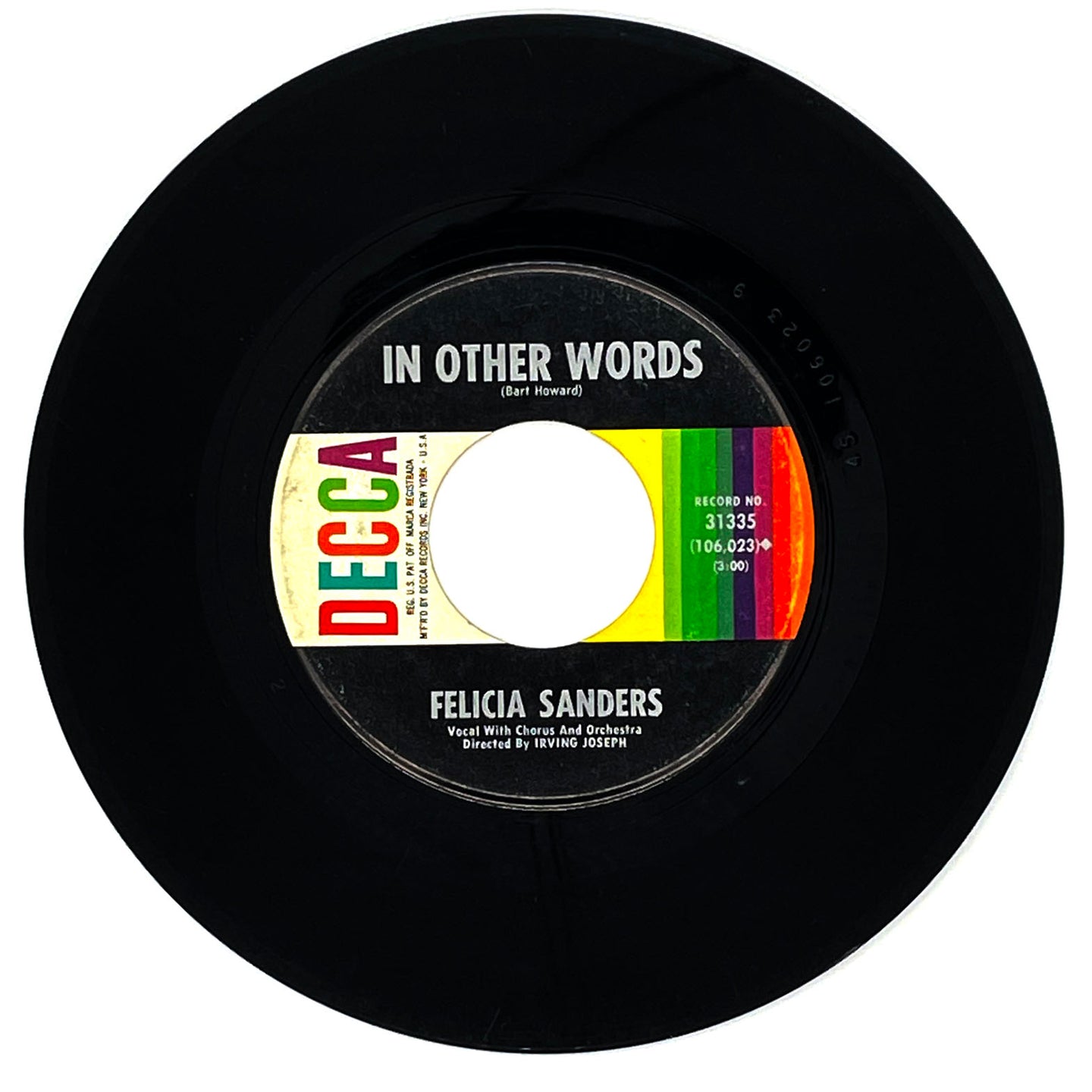 Felicia Sanders : TONIGHT/ IN OTHER WORDS