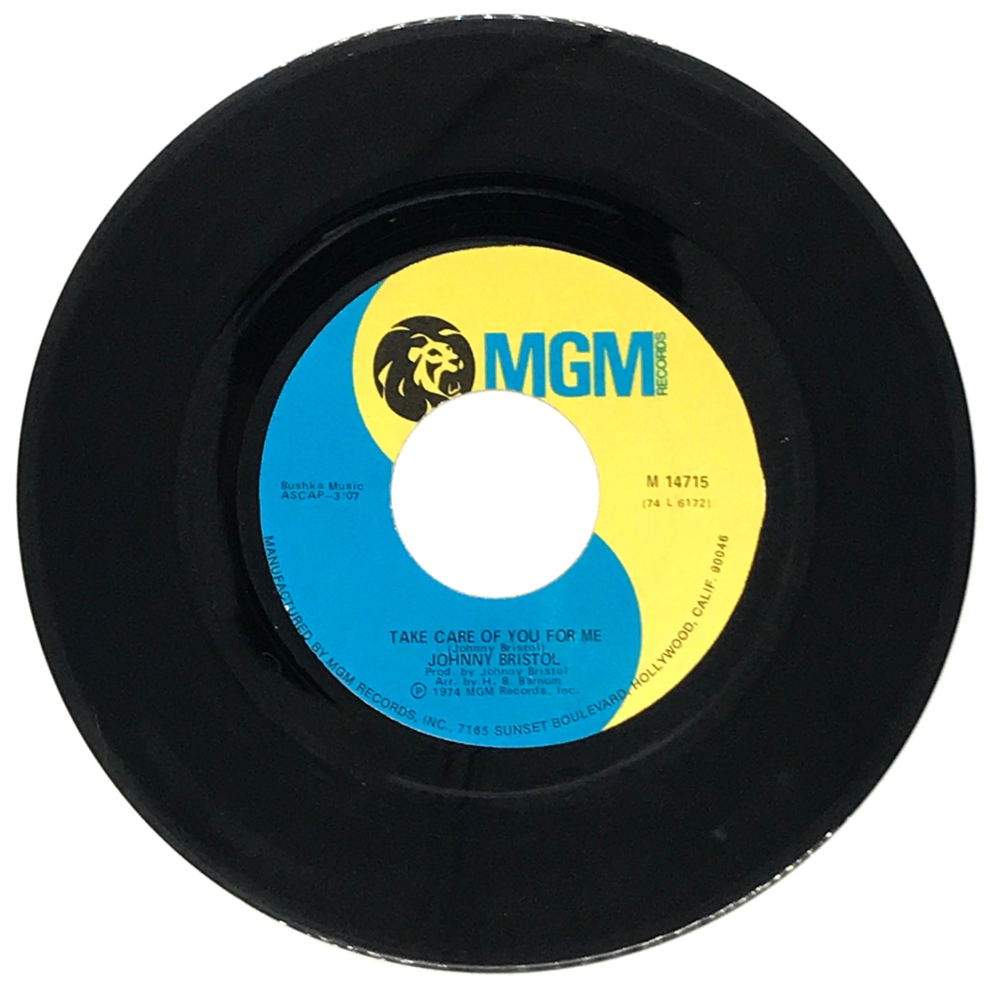 Johnny Bristol : HANG ON IN THERE BABY/ TAKE CARE OF YOU FOR ME