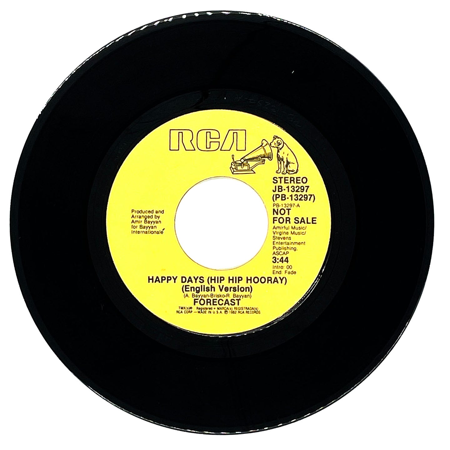 Forecast : HAPPY DAYS (HIP HIP HOORAY) (ENGLISH VERSION)/ DIAS ALEGRE (HIP HIP HOORAY) (SPANISH VERSION)