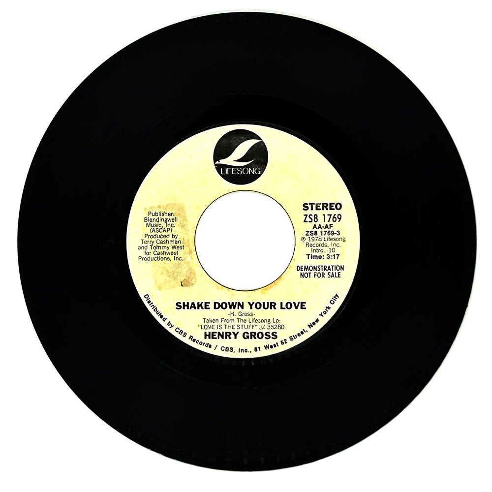 Henry Gross : SHAKE DOWN YOUR LOVE/ LOVE IS THE STUFF