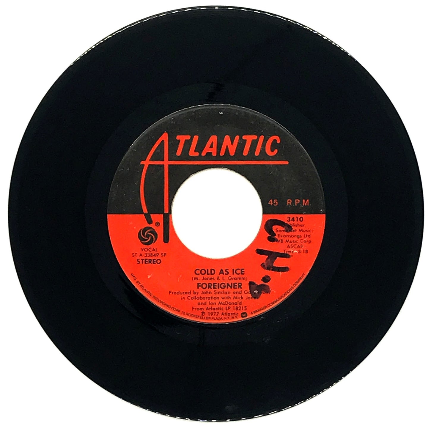 Foreigner : COLD AS ICE/ I NEED YOU