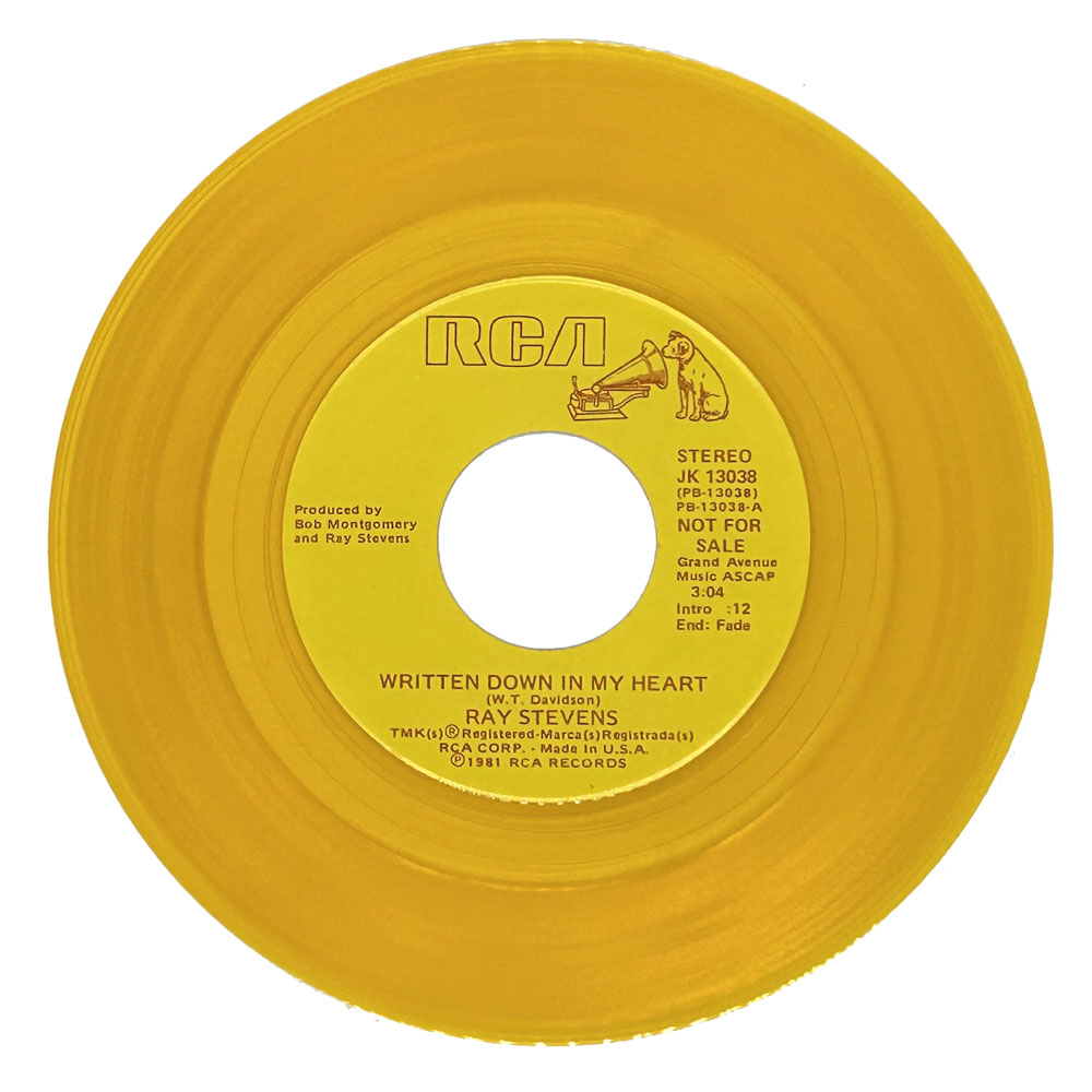 Ray Stevens : WRITTEN DOWN IN MY HEART/ WRITTEN DOWN IN MY HEART